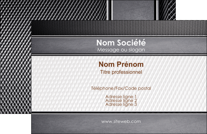 faire carte de visite acier alliage aluminium MFLUOO12588