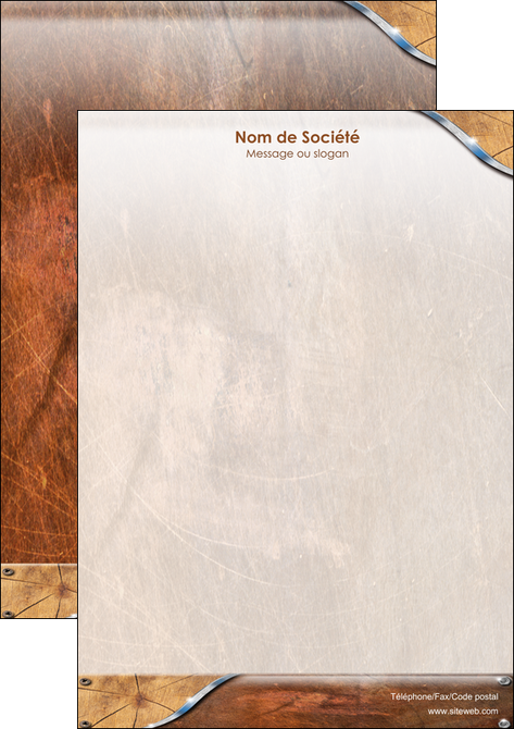 personnaliser maquette flyers climatisation et chauffage bois wood nature MLGI13072