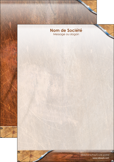 impression flyers climatisation et chauffage bois wood nature MLGI13078