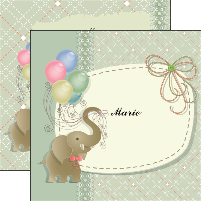 creer modele en ligne flyers elephant gris ballons MIDBE13868