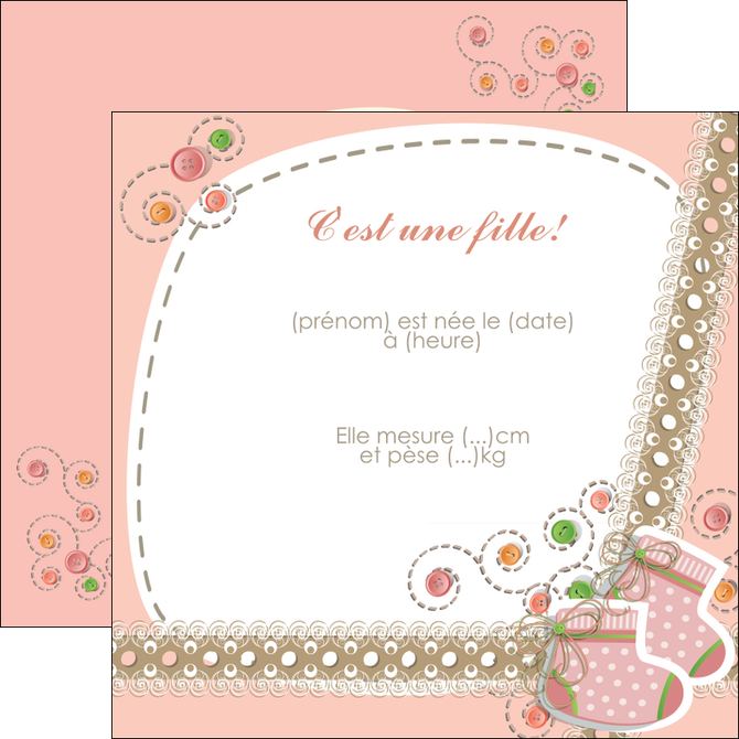 personnaliser modele de flyers art bouton bow MIDBE13874