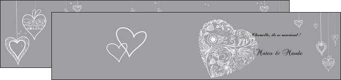 modele en ligne depliant 2 volets  4 pages  coeur mariage alliance MLIG13918