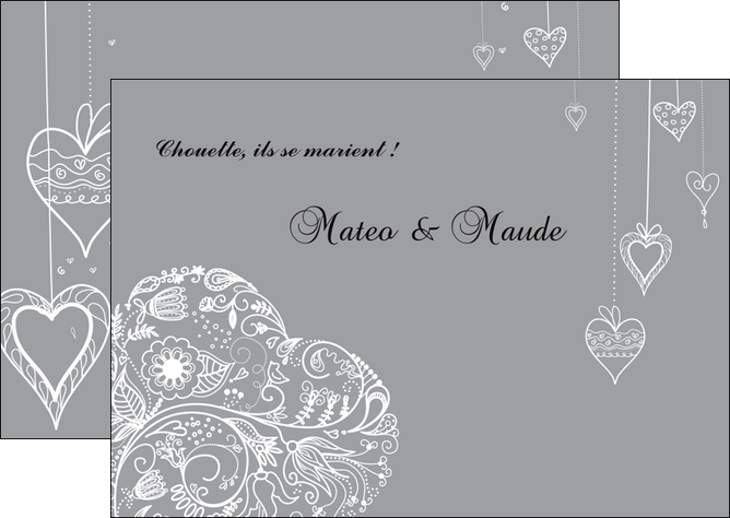impression flyers coeur mariage alliance MLIG13920