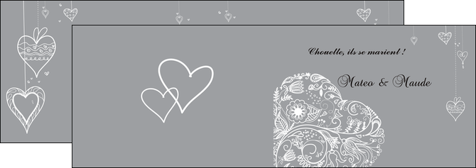 cree depliant 2 volets  4 pages  coeur mariage alliance MLIG13922