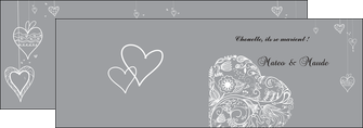 cree depliant 2 volets  4 pages  coeur mariage alliance MLIG13922