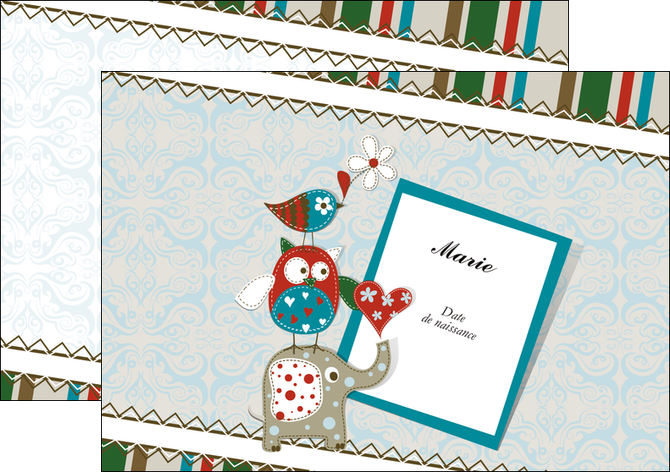 creer modele en ligne flyers bebe naissance nativite MIDBE13934