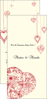 modele flyers coeur roses mariage MLIGCH14012