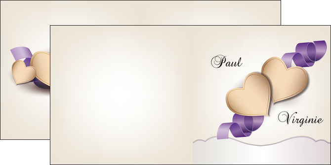 modele en ligne depliant 2 volets  4 pages  mariage carte mariage carte  de mariage MLIG14098