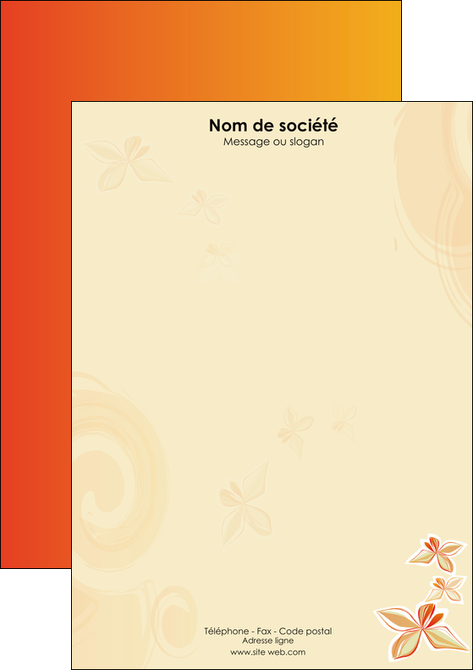 personnaliser maquette flyers fleuriste et jardinage cartes collection couleur MIDLU14220