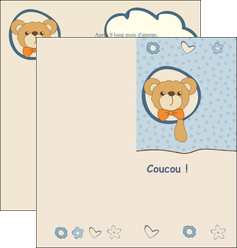 maquette en ligne a personnaliser depliant 2 volets  4 pages  dessin anime invitation MIDBE14388