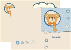 faire depliant 2 volets  4 pages  dessin anime invitation MIDBE14392
