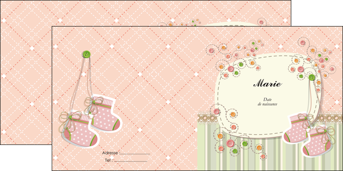 faire modele a imprimer depliant 2 volets  4 pages  faire part de naissance carte de naissance carte naissance MLIG14400