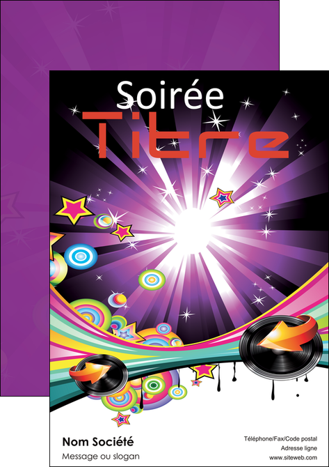 faire modele a imprimer affiche discotheque et night club abstract audio backdrop MIS14480
