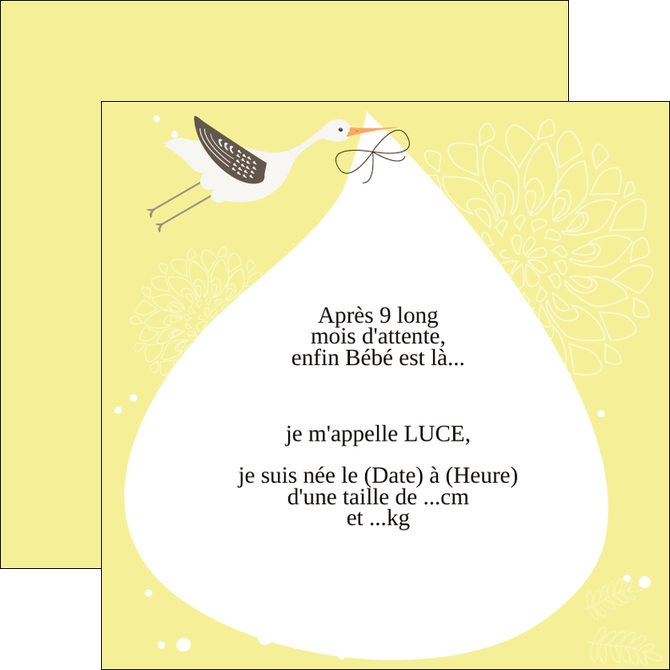 imprimerie flyers dessin anime invitation MIDBE14522