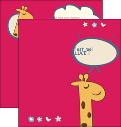 personnaliser modele de depliant 2 volets  4 pages  bonbon dessin anime MIDBE14676