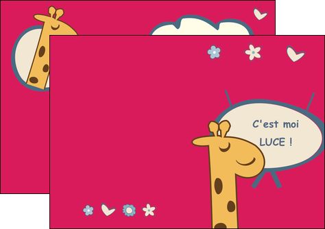 modele en ligne depliant 2 volets  4 pages  bonbon dessin anime MIDBE14680
