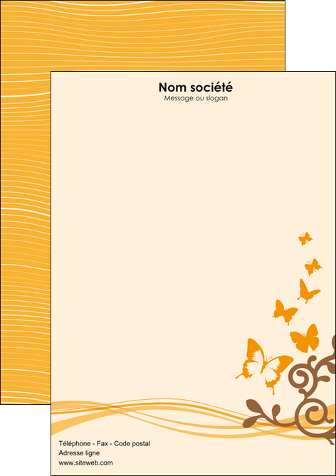 creation graphique en ligne flyers papillons nature jardin MIDLU14780