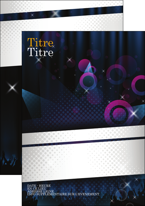 modele affiche musique abstract black blue MLGI14988