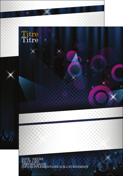 faire modele a imprimer affiche musique abstract black blue MLIGLU14990