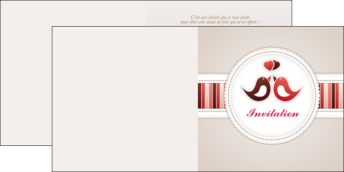 modele depliant 2 volets  4 pages  carte d anniversaire carton d invitation d anniversaire faire part d invitation anniversaire MIDLU15074