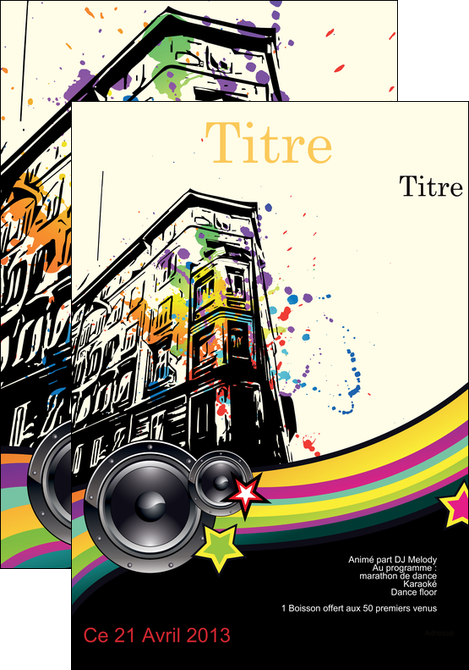 faire affiche discotheque et night club discotheque boite boite de nuit MIFCH15852