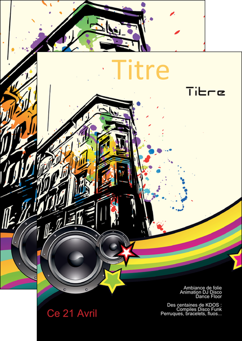 creer modele en ligne flyers discotheque et night club discotheque boite boite de nuit MIFCH15882