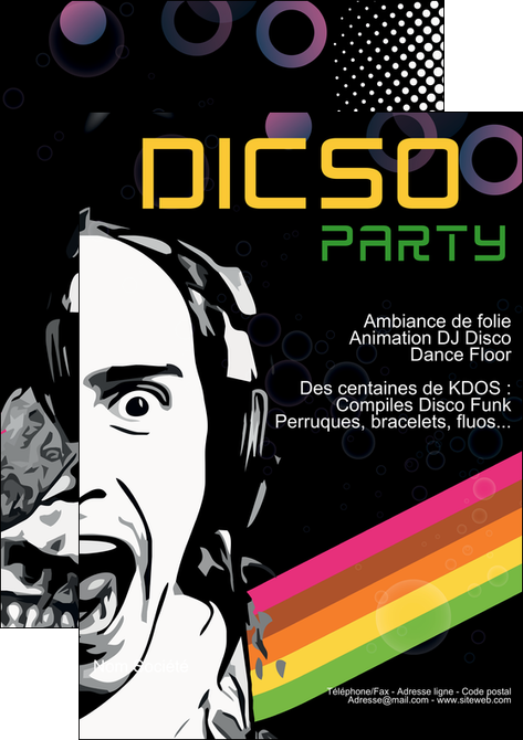 exemple affiche discotheque et night club son musique casque MIFCH15892