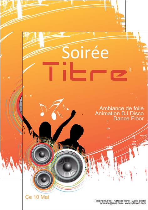 realiser affiche discotheque et night club ambiance ambiance de folie bal MIFCH15900