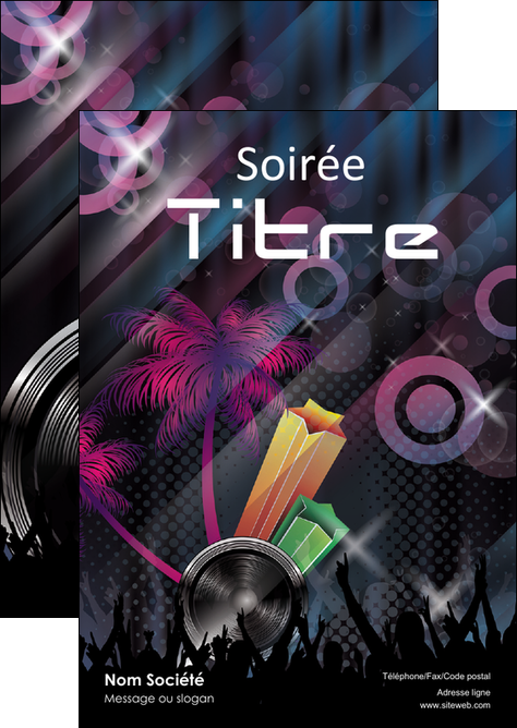 personnaliser modele de flyers discotheque et night club bal boite boite de nuit MIFCH15922