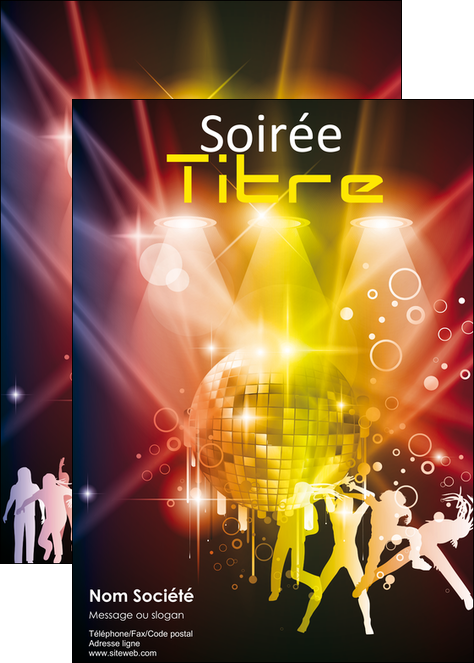 personnaliser maquette affiche discotheque et night club soiree bal boite MIFCH15930