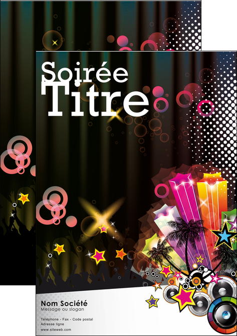 personnaliser modele de affiche discotheque et night club son baffle boite de nuit MIDBE15956