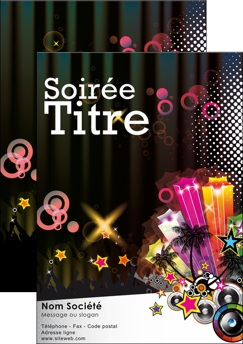 realiser affiche discotheque et night club son baffle boite de nuit MIDBE15958