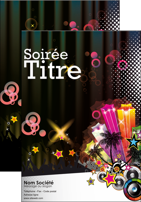 creation graphique en ligne affiche discotheque et night club son baffle boite de nuit MIDBE15962