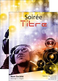 modele en ligne affiche discotheque et night club son musique casque MIFCH15984