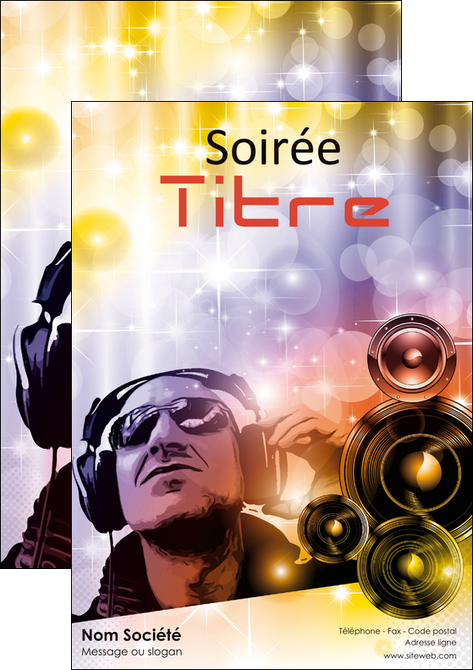 exemple flyers discotheque et night club son musique casque MIFCH15990