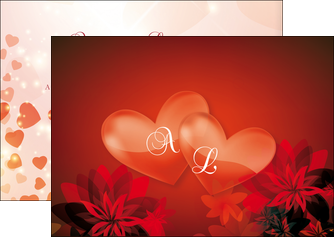 imprimerie flyers fiancailles fleur invitation MLIG17038