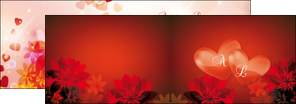 creer modele en ligne depliant 2 volets  4 pages  fiancailles fleur invitation MLIG17042