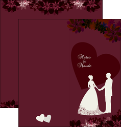 maquette en ligne a personnaliser depliant 2 volets  4 pages  demander la main demande en mariage epousailles MLIG17194