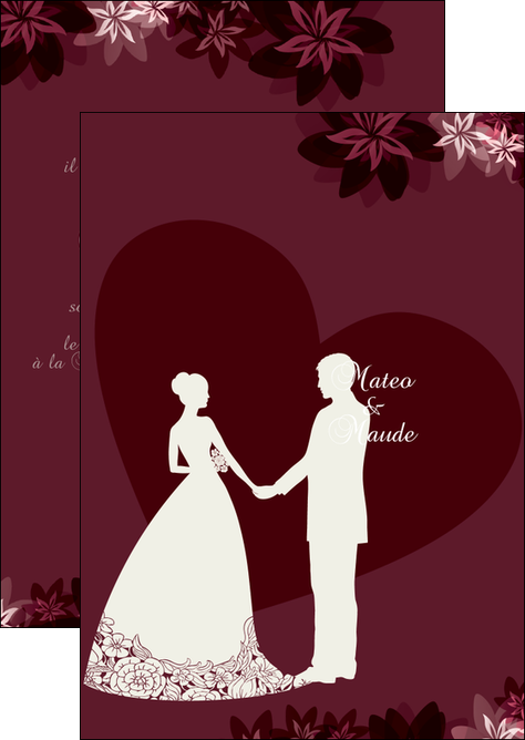 maquette en ligne a personnaliser flyers demander la main demande en mariage epousailles MLIG17196