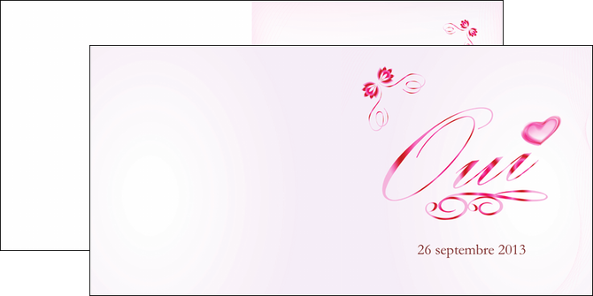maquette en ligne a personnaliser depliant 2 volets  4 pages  coeur mariage alliance MLIG17544