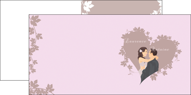 creer modele en ligne depliant 2 volets  4 pages  mariage carte mariage carte  de mariage MLIG17680