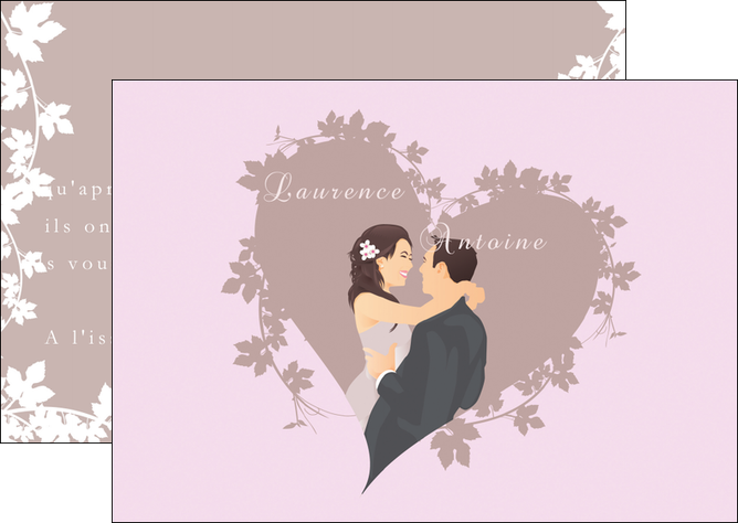 modele en ligne flyers mariage carte mariage carte  de mariage MLIG17682