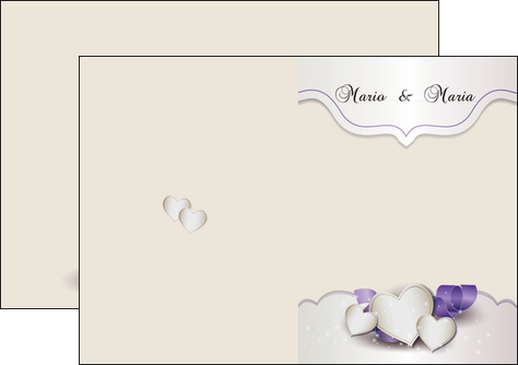 personnaliser modele de depliant 2 volets  4 pages  mariage faire part mariage faire part de mariage MLIG17830