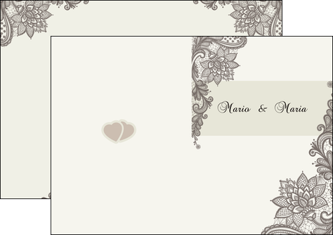 imprimerie depliant 2 volets  4 pages  mariage faire part mariage faire part de mariage MLIG17986