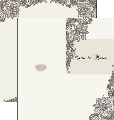 realiser depliant 2 volets  4 pages  mariage faire part mariage faire part de mariage MLIG17994