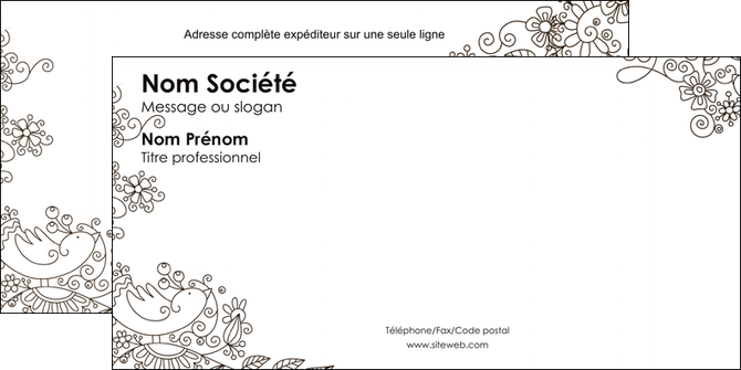 personnaliser maquette enveloppe fleuriste et jardinage abstrait blanc design MIDLU18122