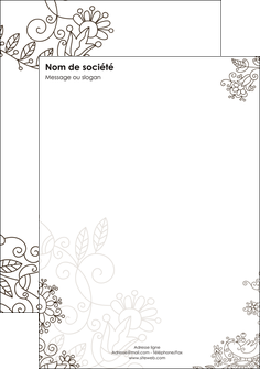modele tete de lettre fleuriste et jardinage abstrait blanc design MIDLU18124