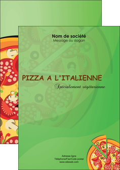 maquette en ligne a personnaliser flyers pizzeria et restaurant italien pizza portions de pizza plateau de pizza MIDLU18296