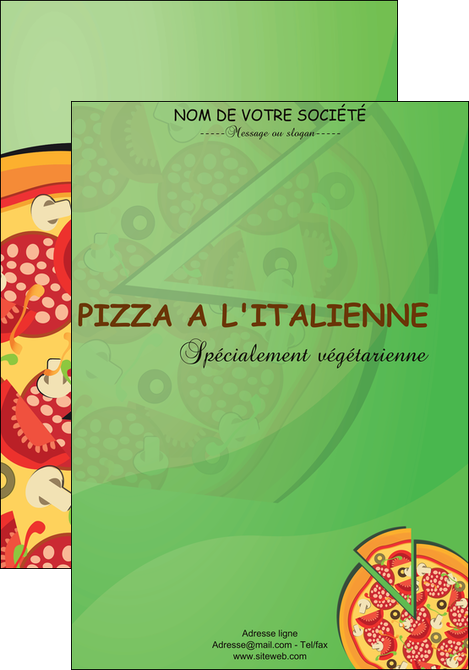 creation graphique en ligne affiche pizzeria et restaurant italien pizza portions de pizza plateau de pizza MIDLU18302