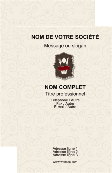 modele en ligne carte de visite restaurant restaurant restauration menu carte restaurant MIDLU18408